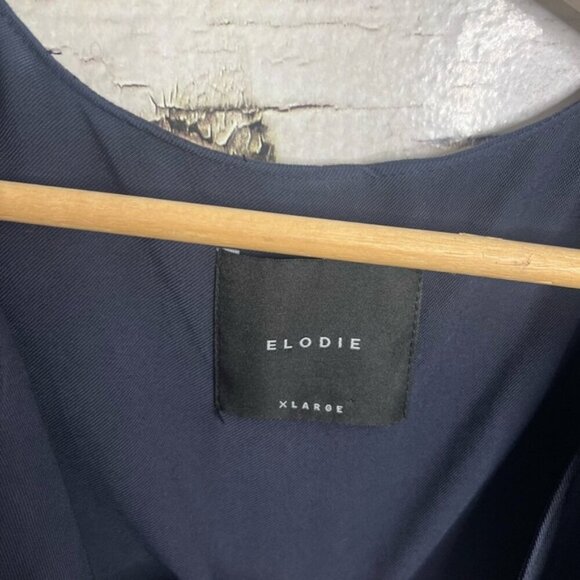 Elodie Drapey Collared Jacket coat trench blue size xl - Picture 5 of 7